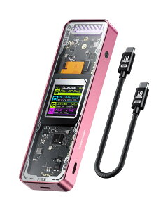 �y�܂Ƃߔ����ōő�1000�~OFF�N�[�|��!�z�y���������zM.2 NVMe SSD�P�[�X USB 3.2 Gen 2 Type-C (10 Gbps) IPS�t���f�B�X�v���C��10�b �d���ی�(PLP) 2230/2242/2260/2280�T�C�Y��NVMe PCIe�ɑΉ�����n�[�h�f�B�X�N