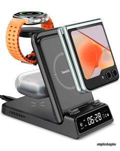 �y���������zWatch��p�zSamsung Z Flip�Ή� 3in1 ���C�����X�[�d��AGalaxy Watch 8/FE/Ultra/7/6/5/4��Galaxy Z Flip 7/6/5/4/3�V���[�Y&Galaxy Buds�K�p�A�܂��� �[�d�X�^���h SwanScout 730FS�i�A�_�v�^�[�ʔ���j