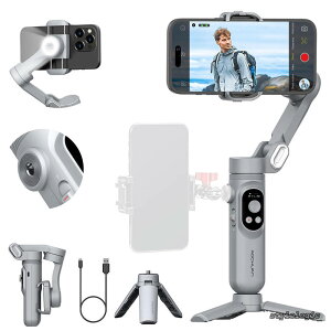 �y���������z�W���o���X�^�r���C�U�[ �X�}�[�g�t�H���p 3���W���o�� �h��h�~ iPhone 15/14/13 Pro Android�p LED���C�g���� 1/4�C���`�X���b�h TikTok�p�g�ѓd�b�z���_�[ Vlogging Live-Stream Smart X �O���[