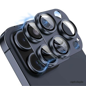 �y���������ziPhone 16Pro/16ProMax/15Pro/15ProMax/14Pro �p �J�����ی� �t�B���� �y�A���~����+�����K���X�z 9H �ϏՌ� �J�����J�o�[ ���� �I�o�I�[�o�[�h�~ �܂�Ȃ� �S�������� �\��₷�� �񖇃Z�b�g