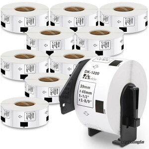 �y���������z39mm x 48mm DK-1220 620��/�� ���M�X�e�b�J�[�����x���v�����^�[ QL-800 QL-820NWB QL-700 QL-550 QL-720NW QL-650TD 10���[���Z�b�g�A�u���U�[Brother�ƌ݊����̂��� DK���x�� ���v6200��