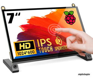 �y���������z7�C���` Raspberry Pi�p�^�b�`���j�^�[ IPS 1024X600 �X�s�[�J�[���� Raspberry Pi 4/3/2/1 Xbox PS4 Ubuntu Windows 7/8/10�ɓK�p