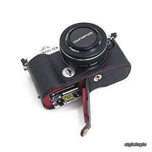 �y���������z�J�����P�[�X ��t���v �K�pOlympus �I�����p�X PEN E-P7 EP7 �P�[�X �J�����z���_�[�A�ϐk�E�ϏՌ��E�֌g�E�O�r�ݒu�ł��A�d�r�����ł��B (�u���b�N)