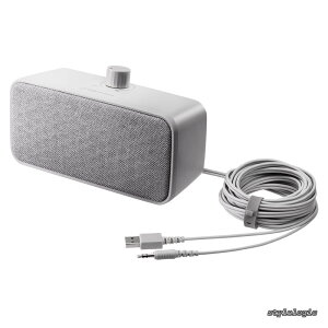 �y���������zMIMIO SOUND BOX ���茳�e���r�p�X�s�[�J�[ �L���ڑ� �͂����艹�� �X�e���I ���񂽂񑀍� �R�ێd�l �Đ��v���X�`�b�N�z�� 5.0m�����O�P�[�u�� USB���d(USB Type-A ) �A���v���� �w�b�h�z