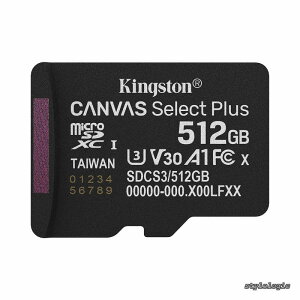 �y���������zCanvas Select Plus microSD�������[�J�[�h 512GB microSDXC Gen3 150MB/s A1�J�[�h + �A�_�v�^�[ - SDCS3/512GB