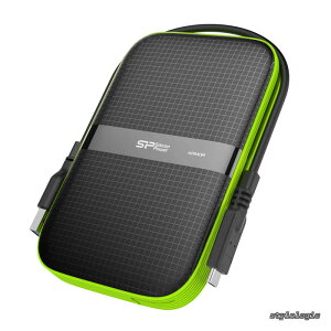 �y���������zPower 2TB �|�[�^�u�� �O�t���n�[�h�h���C�u USB3.0�Ή� Type-A�P�[�u��1�{��Type-A to USB Type-C �R�l�N�^�[�t�� �A�[�}�[ A60 �~���^���[�O���[�h �ϏՌ�/�h�� PC Mac iPad Pro�p �u���b�N SP020T