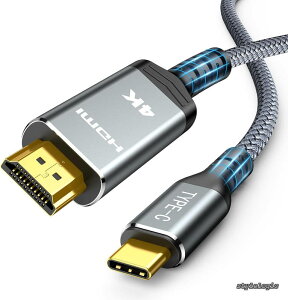 �y���������zUSB Type C HDMI �ϊ��P�[�u�� 4K@60Hz �P�����ʐM �^�C�vC to HDMI �ϊ� �i�C�����҂� �f���o��Thunderbolt 3/4 MacBook/MacBook Air/iPhone 15 Pro/Galaxy�ȂǑΉ� (�O���[ 1.8m)