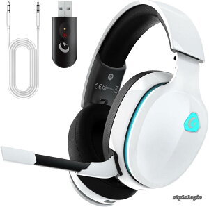 �y���������zCT300 �Q�[�~���O�w�b�h�Z�b�g ���C�����X 2.4G USB�A�_�v�^�[ Bluetooth 5.3 �L�� 3WAY�ڑ� PS5 PS4 PC Switch �X�}�[�g�t�H�� Xbox One �Ή� 50MM�h���C�o�[ ��x�� 40H�Đ� �}�C�N�t�� �z���C�g