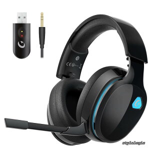 �y���������z���C�����X 2.4G USB�A�_�v�^�[ Bluetooth 5.3 �L�� 3WAY�ڑ� PS5 PS4 PC Switch �X�}�[�g�t�H�� Xbox One �Ή� 50MM�h���C�o�[ ��x�� 40H�Đ� �}�C�N�t�� �u���b�N Gvyugke CT300