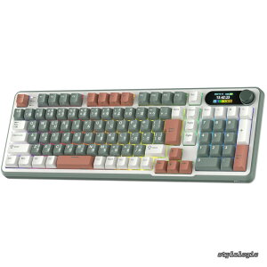 �y���������zROYAL KLUDGE S98 JP ���J�j�J���L�[�{�[�h�A�X�}�[�g�f�B�X�v���C�ƃ{�^���t���A�g�b�v�}�E���g 96% ���C�����X���J�j�J���L�[�{�[�h BT/2.4G/USB-C�A�z�b�g�X���b�v�\�A�\�t�g�E�F