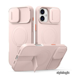 �y���������z���C�P�[�XiPhone 16 plus�ƌ݊��� �ƃJ�����ی�J�o�[�ƒ����\�ȃX�^���h ���h�~�ϏՌ��ی�J�o�[iPhone 16 plus�p (�s���N)