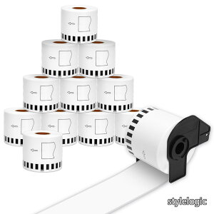 �y���������zDK-2205 �u���U�[ ���ڎ��e�[�v(��) �݊��i ��62mm ���M�e�[�v 1���[��30.48m brother QL-800 / QL-820NWB / QL-700 / QL-720NW �ɑΉ��ł���DK2205 �v���J�b�g�Ȃ� �X�^���h�t��