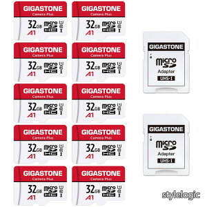 �y���������z�}�C�N��sd�J�[�h 32GB Camera Plus microSDHC U1 C10 �t��HD 10�Z�b�g �������[�J�[�h 90MB/s Full HD���� SD�A�_�v�^�[2���t��