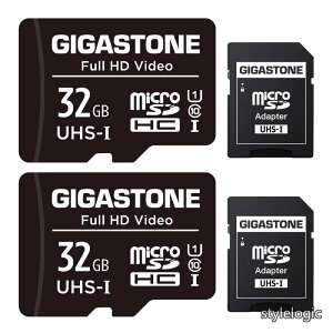 �y���������z�}�C�N��sd�J�[�h 32GB 2�Z�b�g U1 C10 microSDHC 90MB/s Full HD �B�e SD�A�_�v�^�[2���t��