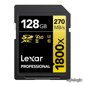 �y���������zProfessional SDXC�J�[�h 128GB GOLD�V���[�Y 1800x UHS-II Class10 U3 V60 �ő�ǂݏo��270MB/s �ő发������180MB/s �������[�J�[�T�|�[�g�� LSD1800128G-BNNNG [���s�A���i]