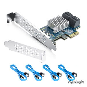 �y���������zPCIe SATA�J�[�h �g���J�[�h �A�_�v�^�[ �C���^�[�t�F�[�X�J�[�h ���݃{�[�h PCI Express 4�|�[�g 6Gbps ��RAID�R���g���[���J�[�h PCIe X1 SATA3.0���C�U�J�[�h 4�{SATA�P�[�u���t�� SSD��HDD��