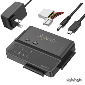 �y���������z3-in-1 SATA��IDE HDD/SSD ���Ή� �N���[�� �X�^���h Type-C USB 3.2 Gen 1 5Gbps�����f�[�^�]�� ��e�ʃX�g���[�W �c�[���s�v 12V�d���t�� 2�̃n�[�h�f�B�X�N�𓯎��ɓǂݍ��ށiSATA III & IDE 1