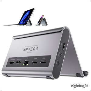 �y���������zC �h�b�L���O�X�e�[�V���� Windows �p�APULWTOP 2��ʏo�� 2 HDMI 4K 60Hz�AUSB-C/A 10Gbps x 3�AUSB-A 5Gbps x 2�AUSB-2.0�ARJ45 �C�[�T�l�b�g�APD3.0 100W USBC to �z�X�g �c�u���X�^���h�ƃh�b�N �g���h