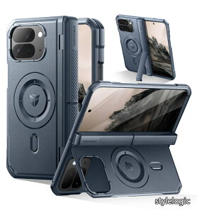 �y���������zGoogle Pixel 10 Pro Fold�p�P�[�X �}�O�l�b�g�� �O�ʉ�ʕی�t�B�������q���W�ی�t�� �t���{�f�B���O�h�ی�J�o�[�o���p�[�P�[�X(�u���[)