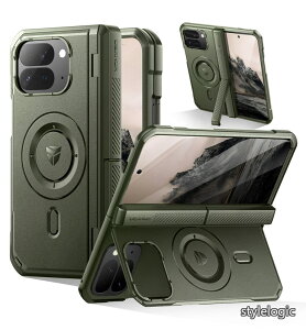 �y���������zGoogle Pixel 10 Pro Fold�p�P�[�X �}�O�l�b�g�� �O�ʉ�ʕی�t�B�������q���W�ی�t�� �t���{�f�B���O�h�ی�J�o�[�o���p�[�P�[�X(�O���[��)