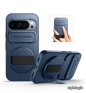�y���������z�Ή�Google Pixel 10 Pro XL �P�[�X�A360°��]���n���h�X�g���b�v�A�d�b�O���b�v�z���_�[�A�C���r�W�u���L�b�N�X�^���h�A�X���C�h�J�����J�o�[�t���A���ȑϏՌ��ی�J�o�[ - �_�[