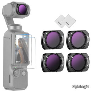 �y���������zHD ND�t�B���^�[�Z�b�g �}�O�l�b�g�� 4������ Osmo Pocket 3/Pocket 4/Xtra Muse�Ή� ND8/PL+ND16/PL+ND32/PL+ND64/PL �Ό������t�B���^�[ �X�N���[���v���e�N�^�[�t��