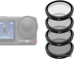 �y���������zOsmo Action5 pro/Aciton 4/Osmo Action3 CPL ND�t�B���^�[�y4������zDJI �Ό��t�B���^�[ �����t�B���^�[ �����Y�J�o�[ �J�����ی�t�B���^�[ �����Y�ی�t�B���^�[ �A���~�f�� �����ߗ� ��