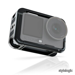�y���������zDJI�Ή� Osmo Action 6 �p �J�����P�[�W�A �c���B�e�Ή� �����ی�t���[�� 1/4�l�W&�R�[���h�V���[�ŎO�r/������C�g/�}�C�N/���B��_�ڑ��\�A Action6 �A�N�Z�T���[