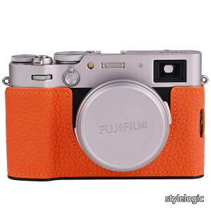 �y���������zhandmade �Ή� FUJIFILM Fuji �x�m X100VI ��p �J�����P�[�X �J�����J�o�[ �J�����o�b�O �{�v ���w���v�{��+���^���x�[�X�v���[�g (Orange)