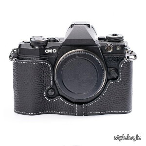 �y���������zOM-D E-M5 Mark II ��p ���� ���v �o�b�O�J�o�[ �{�f�B�P�[�X (Black-white line)