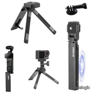 �y���������zOSMO POCKET 4 3 2/Osmo Nano/Osmo Action 6 5 Pro/4 3 /GoPro Series /Insta360 Go Ultra/X5 X4 X3/Ace Pro 2 �Ή� ���C�O�r�}�E���g �p�x�͒��߉\ �A���~�����܂肽���ݎ��n���h�w���h���B��_�X�^���h -��