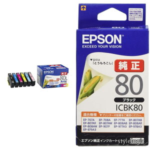エプソン 純正 インクカートリッジ とうもろこし IC6CL80L 6色パック 