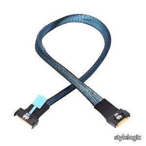 �y���������z�N�[���G�b�W IO MCIO PCI-E �X�������C�� 8i 74�s�� PCI-E 5.0 �I�X - 74�s�� SFF-8654 SAS 4.0 �I�X �����P�[�u�� 50cm