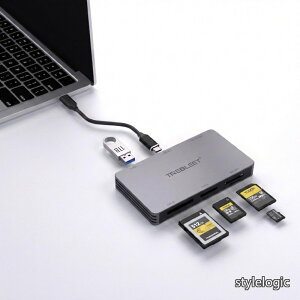 �y���������z6-in-1 CFexpress Type A & Type B �J�[�h���[�_�[ �yUSB 3.2 Gen 2 10Gbps�����]���z SDXC UHS-II/MicroSD �Ή� USB-A�g���|�[�g�t�� �⏕�d���|�[�g���� Sony/Canon/Nikon/Fujifilm/iPad/Windows/Mac �Ή� �v���t�F