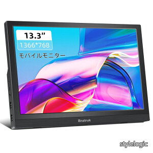�y���������z�C���` ���o�C�����j�^�[ Bnztruk ���^ �y�� HD 1366x768 PC 16:9���j�^�[ HDMI�|�[�g�����݊��� �m�[�g�p�\�R�� Laptop Raspberry Pi 4B/3B+/3B PC Computer PS4 PS5