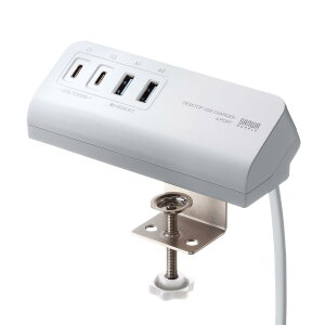 �y�܂Ƃߔ����ōő�1000�~OFF�N�[�|��!�z�y���������zUSB PD 65W �N�����v�� USB�[�d�� (Type-C×2�{USB A×2 �v4�|�[�g) PPS�Ή� �f�X�N�Œ�10?40mm �z���C�g ACA-PD106W