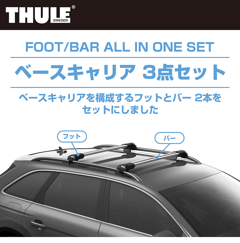 楽天市場】【送料無料】THULE スーリー MAZDA6 ワゴン（ルーフレール 