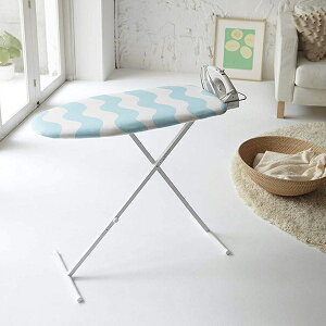 【送料無料※沖縄除く】【代引不可】スタンド式おてがるプレス ウェーブ/アイロン台/おしゃれ/アイロンボード/アイロンがけ/伸縮/昇降/アイロンホルダー/メッシュ 山崎実業