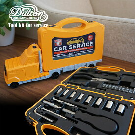 ツールセット Car service トラック型工具ボックス/工具セット/ガレージにオシャレなツールキット/ドライバー/ペンチ/ダルトン【あす楽15時まで】【楽ギフ_包装】