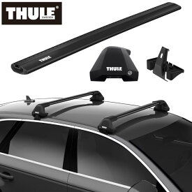 【送料無料】THULE（スーリー） AUDI Q3 スポーツバック（2020～）専用ベースキャリアセット フット7205+ウイングバーエッジ ブラック 7215B/7214B+キット5246 ルーフラック