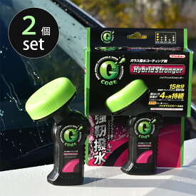 車ガラス用 撥水コーティング ハイブリッドストロンガー 2個セット クリンビューGコート 車窓 ガラスコート ガラスコーティング剤 撥水 4ヵ月耐久 簡単施工 ミラー フロントガラス 洗車 シリコーン フッ素 防汚 110ml 洗車用品 ガラス撥水コート【レビュー特典あり】