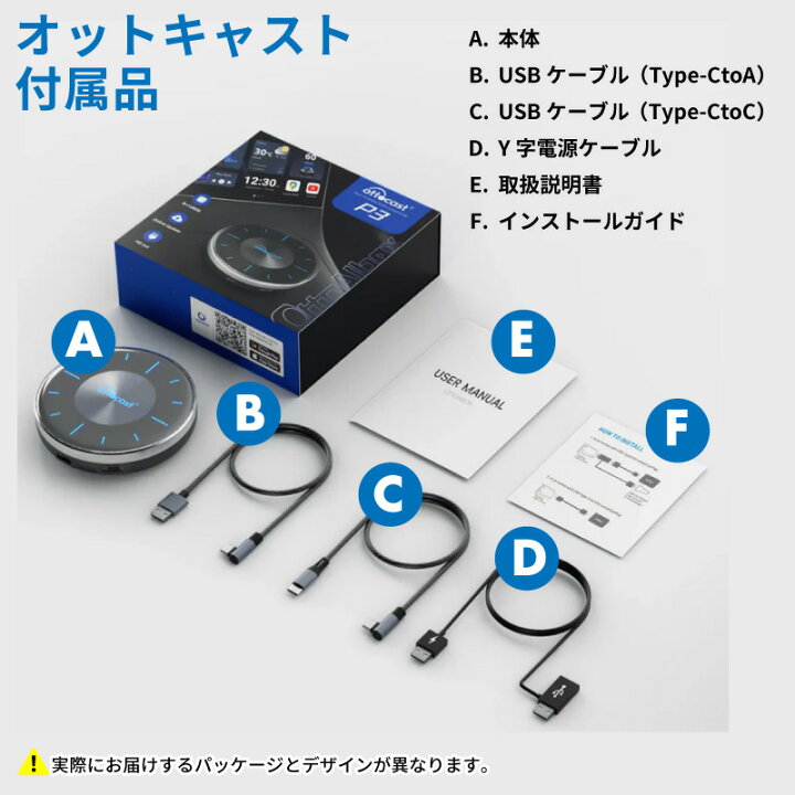 Ottocast OttoAibox P3、リモコン、HDMIコード セットOttoAibox P3 