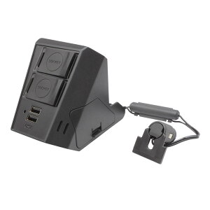 【送料無料※沖縄除く】YAC(ヤック) A200/A210系 ライズ・ロッキー専用 電源BOX SY-RR3 フロントコンソール 2口ソケット(7A)/2口USBポート(合計4.8A) スマホ充電 USB自動認識機能