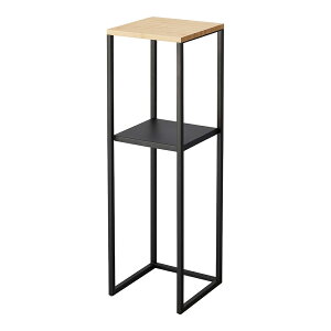 【送料無料※沖縄除く】【代引不可】加湿器スタンド TOWER(タワー) サイドテーブル 花台 竹製天板 加湿効率アップ サイドテーブル コンソールテーブル 2段 スチールラック 25×25cm 山崎実業