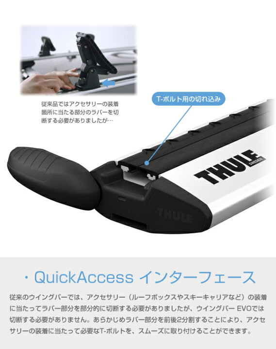楽天市場】【送料無料】THULE（スーリー） ウイングバー EVO（WingBar 