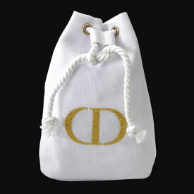 ディオール CDロゴ コットンポケットポーチ(ホワイト) / Dior CD Logo Cotton Pocket Pouch 10003850 サンプルサイズ お試し サンプル ミニサイズ トラベル 小分け 旅行 詰め替え