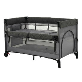 【レビュー投稿5%OFFクーポン配布中】ベビーサークル 折りたたみ おむつ替え台付き ベビーサークル キャスター付き メッシュ 通気性 収納付き コンパクト 持ち運び便利 新生児