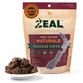 ZEAL　エアドライ　ナチュラルペットトリーツ　フリーレンジ　鹿の肺　85g無添加　素材そのまま　犬　おやつ　グレインフリー　グルテンフリー　天然　ナチュラル　自然放牧　ベニソン　乾物　ニュージーランド　Venison Puffs　ジール　鹿 肺