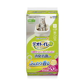 国産　デオトイレ　ふんわり香る　消臭・抗菌シート　ナチュラルソープの香り　20枚約43×29cm　猫　システムトイレ用　消臭　吸収　ペットシーツ　ペットシート　トイレシーツ　トイレシート　ペット用シーツ　おしっこシート　シーツ　ユニ・チャーム　ユニチャーム