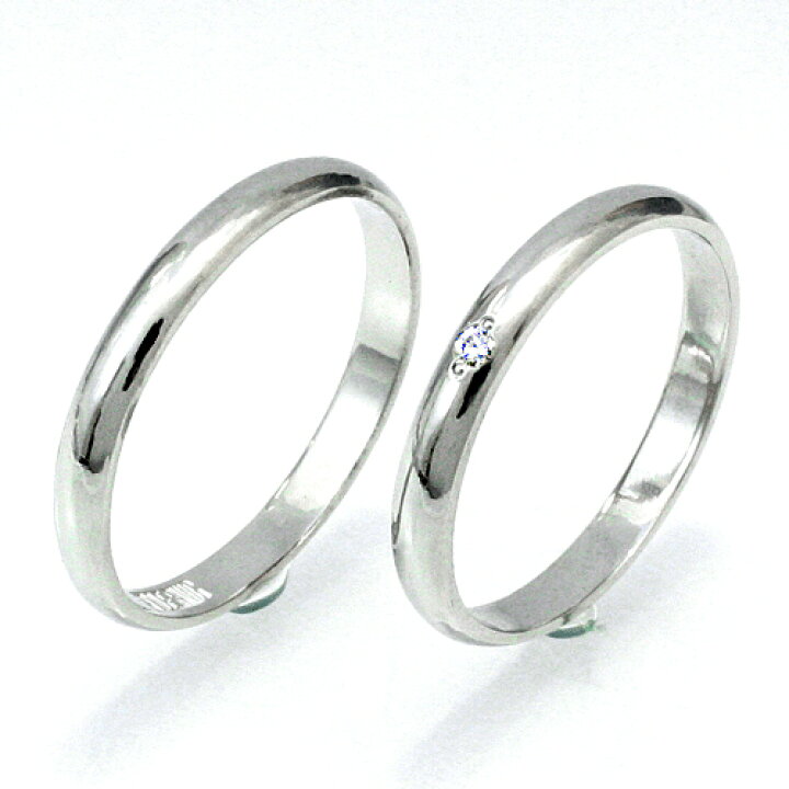 楽天市場】結婚指輪 プラチナ Pt900 幅 2.8mm ペア ダイヤモンド 